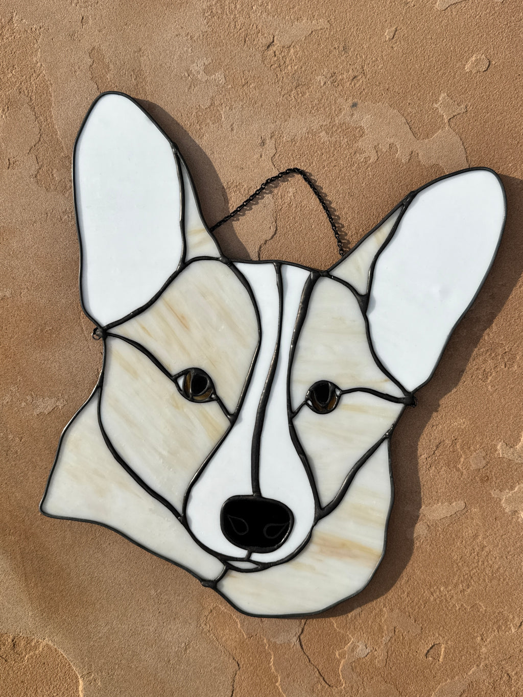 Corgi Stained Glass Art