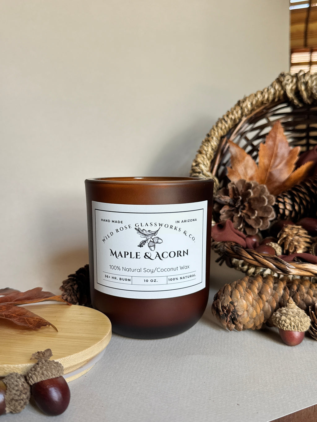 Maple & Acorn - 100% Natural Soy/Coconut Blend Candle