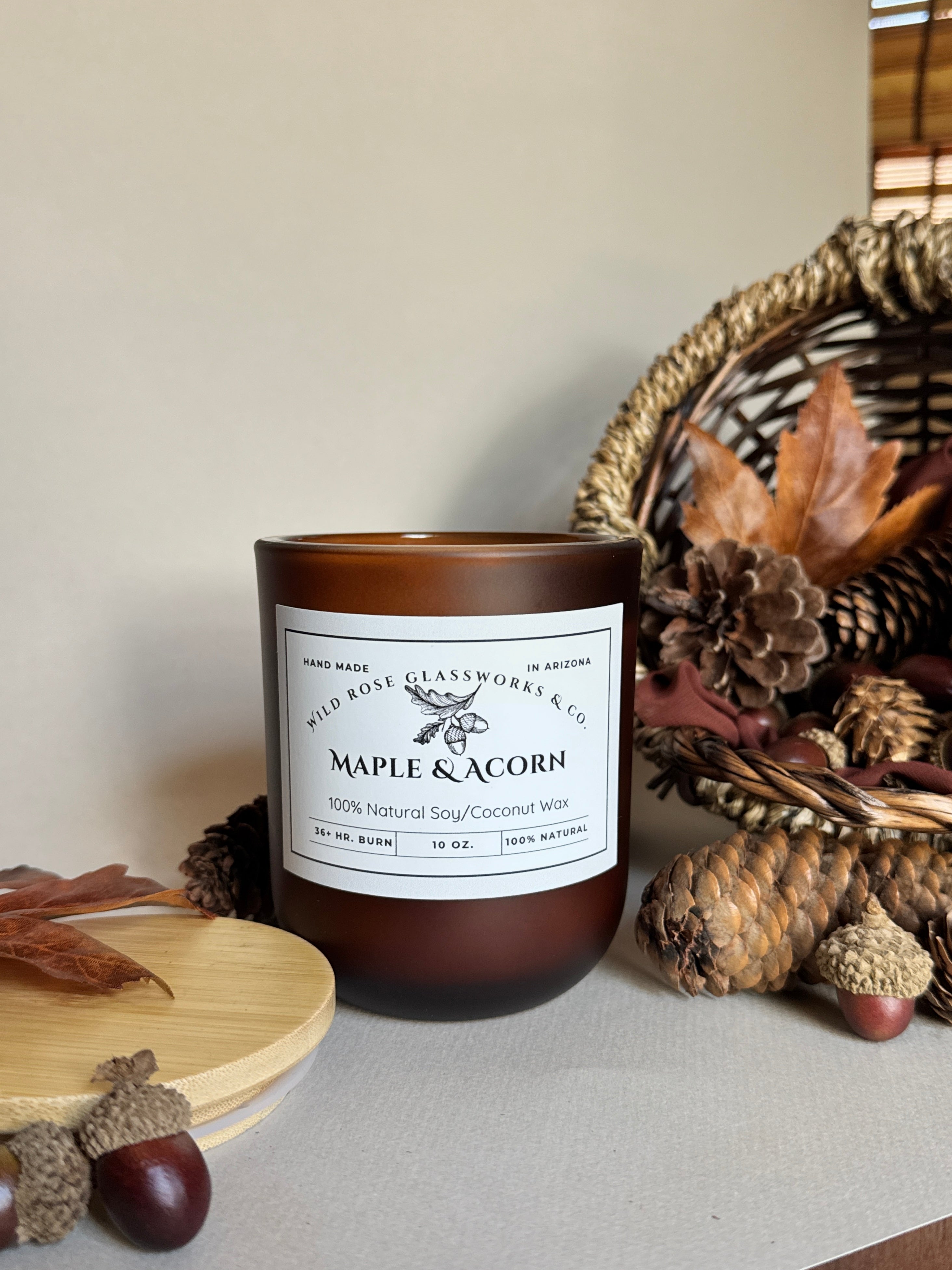 Maple & Acorn - 100% Natural Soy/Coconut Blend Candle