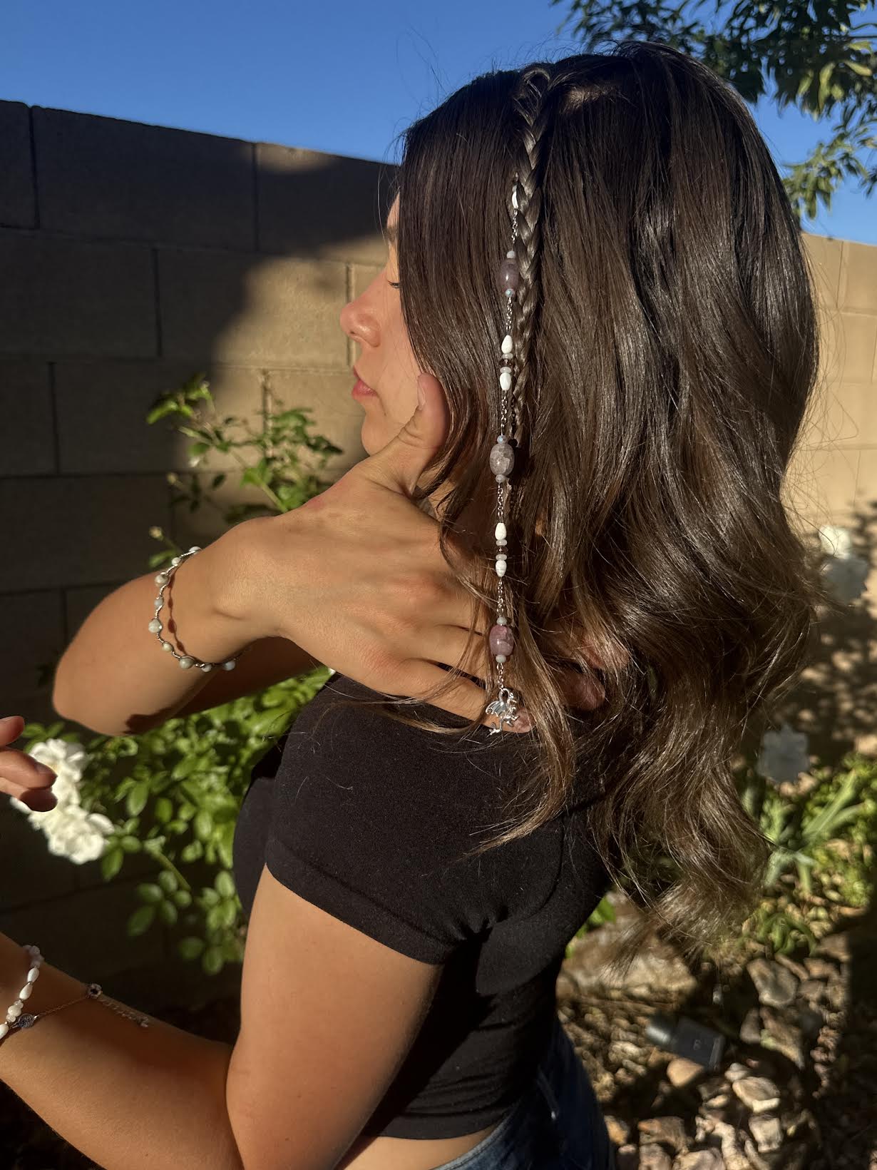 Hair Beads - Silver Dragon