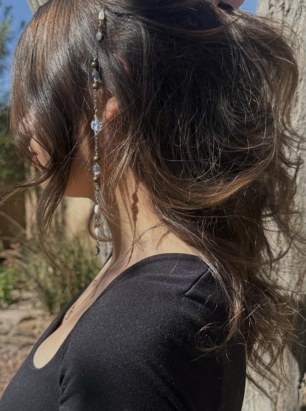 Hair Beads - Silver Moon & Star