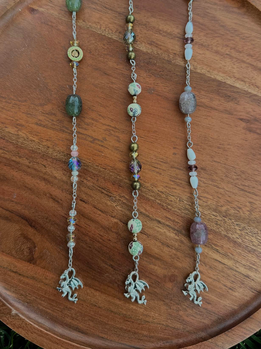 Hair Beads - Silver Dragon