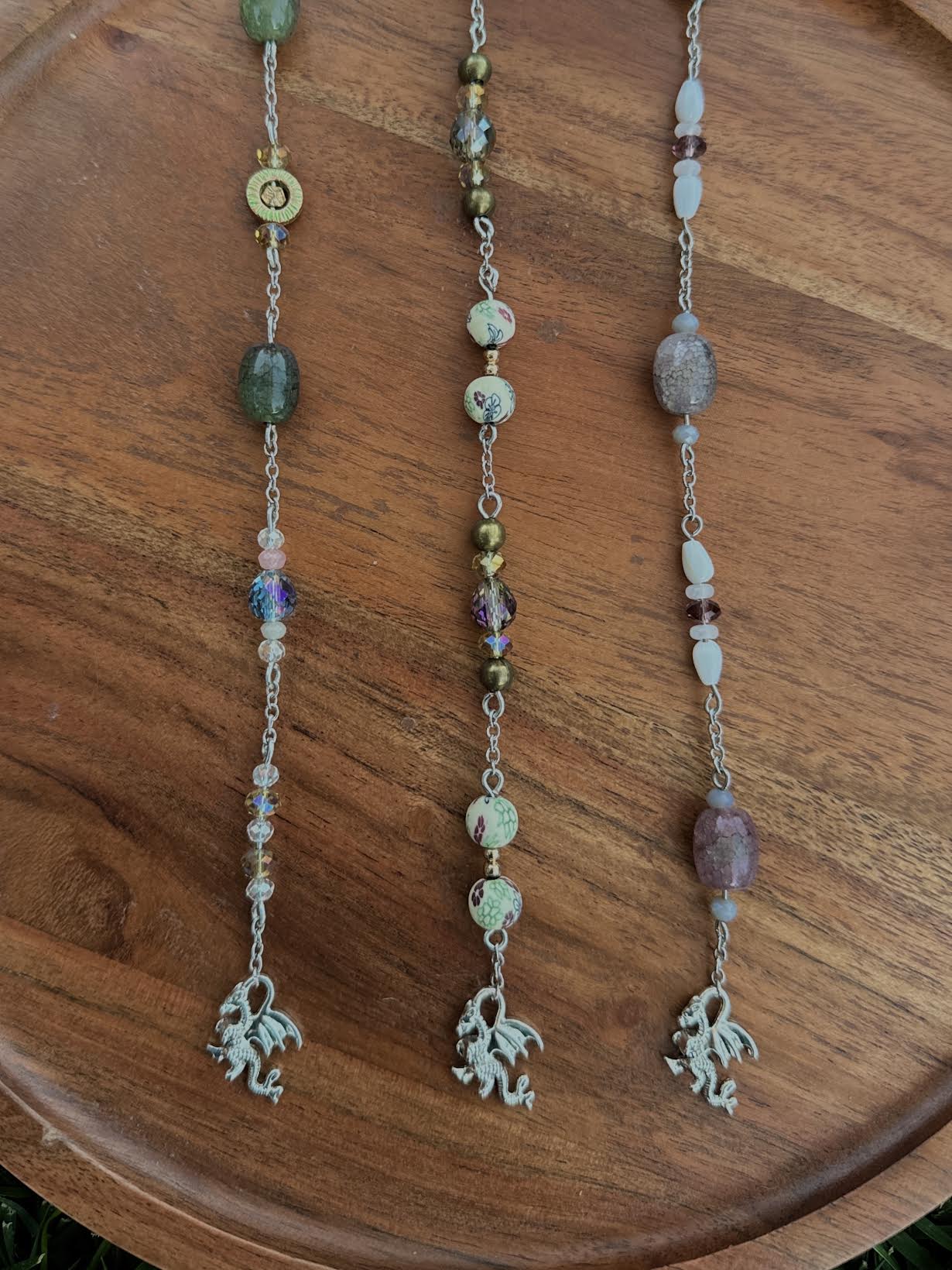 Hair Beads - Silver Dragon