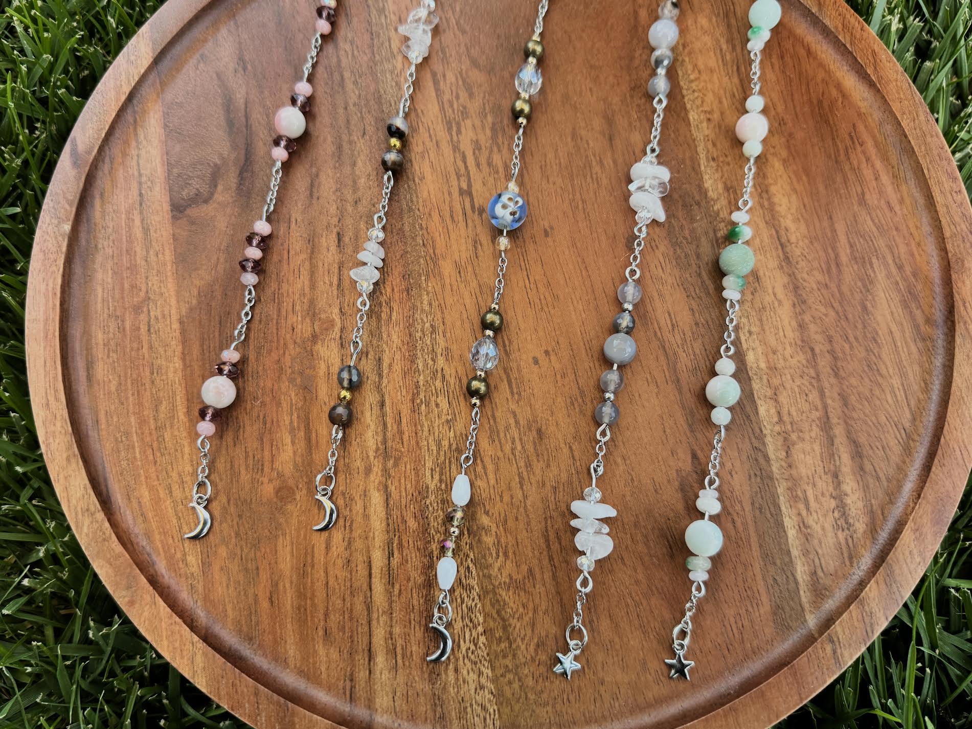 Hair Beads - Silver Moon & Star