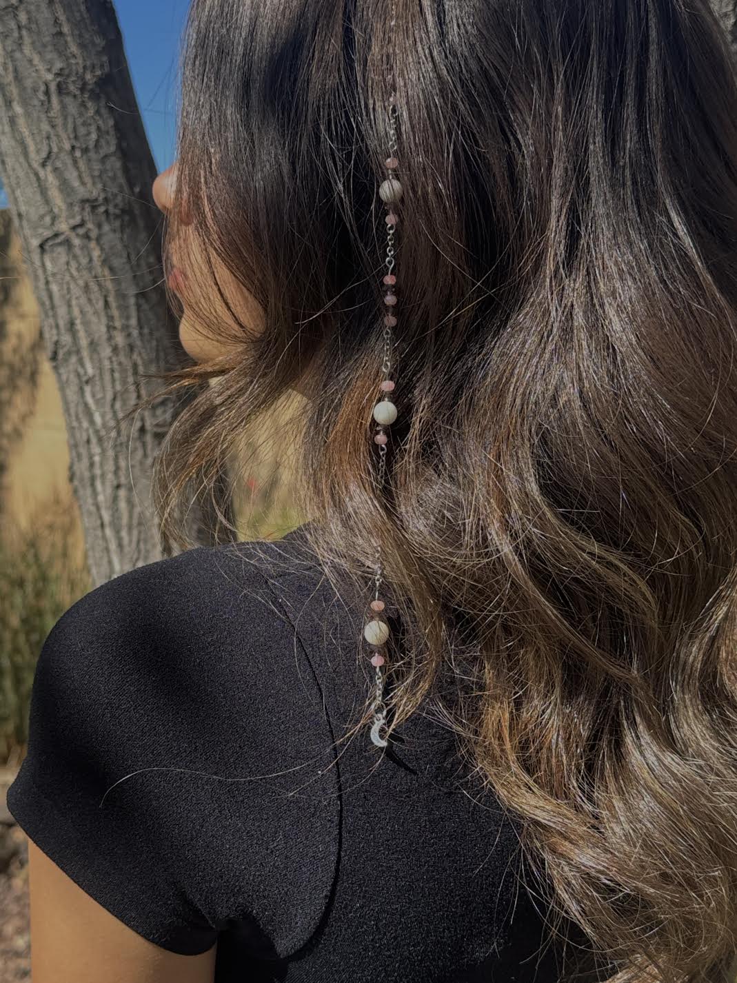 Hair Beads - Silver Moon & Star