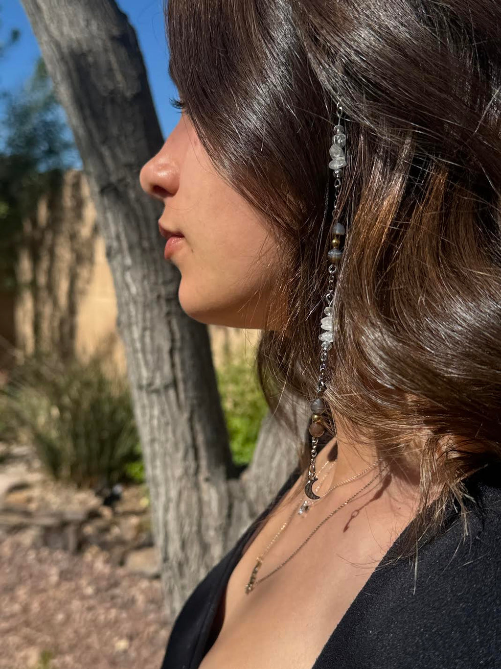 Hair Beads - Silver Moon & Star
