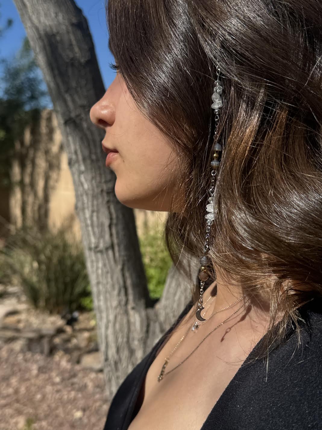 Hair Beads - Silver Moon & Star