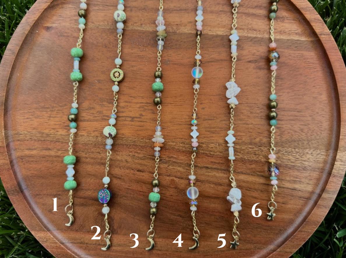 Hair Beads - Gold Moon & Star