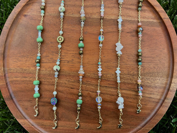 Hair Beads - Gold Moon & Star
