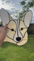 Corgi Stained Glass Art